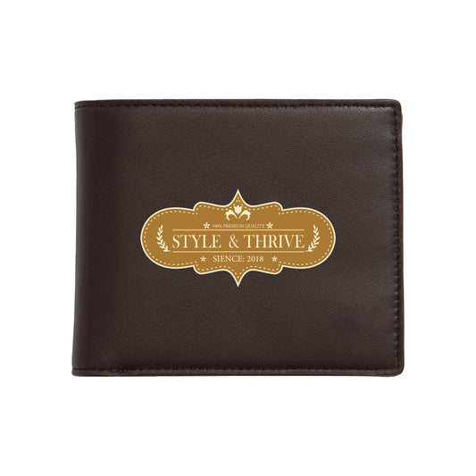 STYLETHRIVE™ Classic Bifold Genuine Leather Black Man Wallet